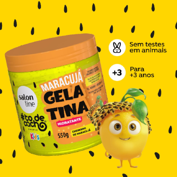 GELATINA SALON LINE TO DE CACHO KIDS MARACUJÁ HIDRATANTE 550G
