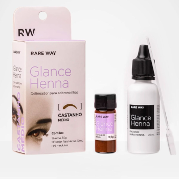 KIT HENNA RARE WAY GLANCE CASTANHO MÉDIO