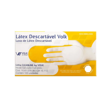 LUVA VOLK LATEX 8(M) C/100