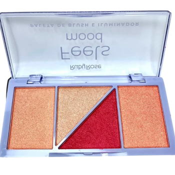 PALETA DE BLUSH E ILUMINADOR RUBY ROSE FEELS MOOD HB75292