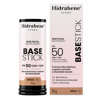BASE STICK HIDRABENE DERMA FPS 50 MÉDIA 3.0 15G
