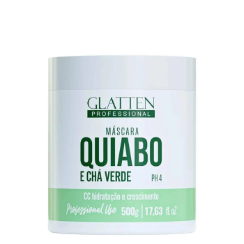 MÁSCARA GLATTEN QUIABO E CHÁ VERDE 500G