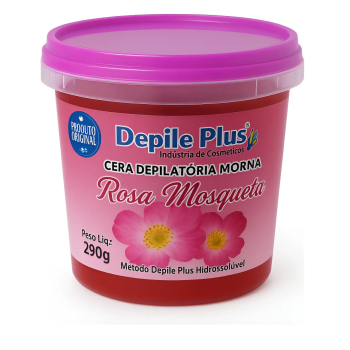CERA DEPILATÓRIA CORPORAL DEPILE ROSA MOSQUETA 290G