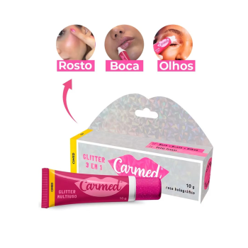 HIDRATANTE LABIAL CARMED GLITTER 3 EM 1 10G