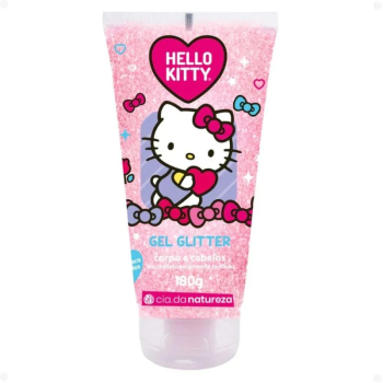 GEL COM GLITTER CIA DA NATUREZA  HELLO KITTY 180G
