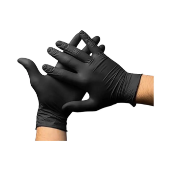 PACOTE DE LUVA NITRILICA PRETA 1 PAR