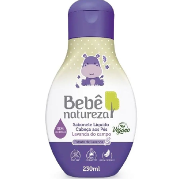 SABONETE LÍQUIDO BEBÊ NATUREZA KIDS CABEÇA AOS PÉS LAVANDA DO CAMPO 230ML
