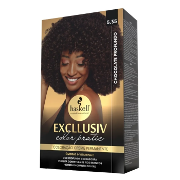 TINTA HASKELL EXCLLUSIV COLOR PRATIC 5.35 CHOCOLATE PROFUNDO