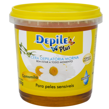 CERA DEPILATÓRIA CORPORAL DEPILE CAMOMILA 600G
