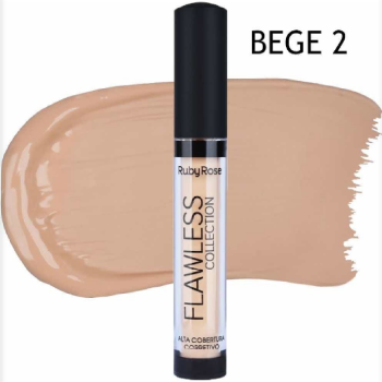 CORRETIVO RUBY ROSE LÍQUIDO FLAWLESS HB-8080 BEGE 2