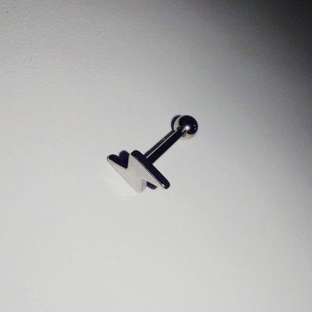 AÇO - BODY PIERCING P RETO COM RAIO