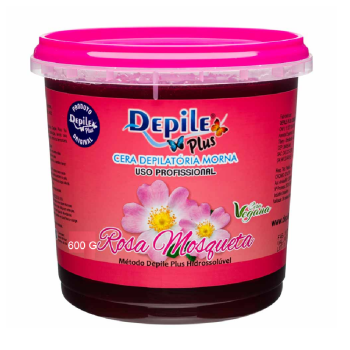 CERA DEPILATÓRIA CORPORAL DEPILE ROSA MOSQUETA 600G