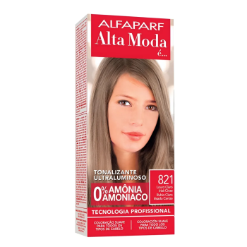 TONALIZANTE ALTA MODA 821 LOURO CLARO IRISÉ CINZA