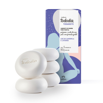 SABONETE EM BARRA NATURA TODODIA CHÁ DE CAMOMILA E LAVANDA C/5