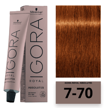 TINTA IGORA ROYAL 7.70 LOURO MÉDIO COBRE NATURAL