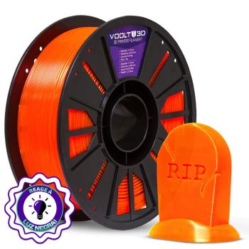 Filamento PETG HF Laranja Neon Translucido - 1Kg