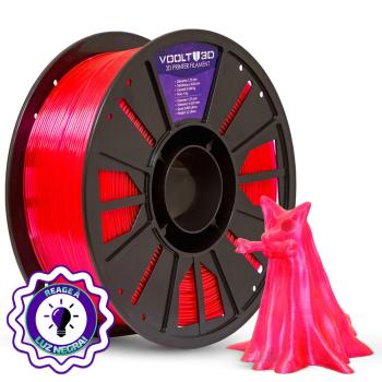 Filamento PETG HF Rosa Cereja Neon Translucido - 1kg