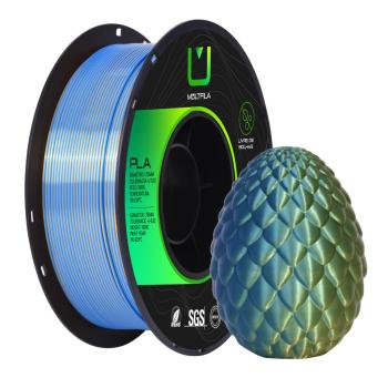 FILAMENTO PLA CRISTAL RAINBOW AZUL E VERDE