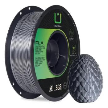 FILAMENTO PLA SILK DUAL COLOR PRETO E PRATA