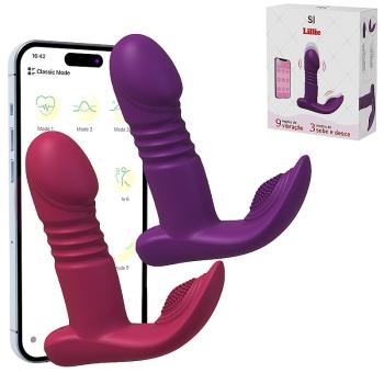 Vibrador de Ponto G e Clitóris com Vai e vem - Lillie - APP - 8976