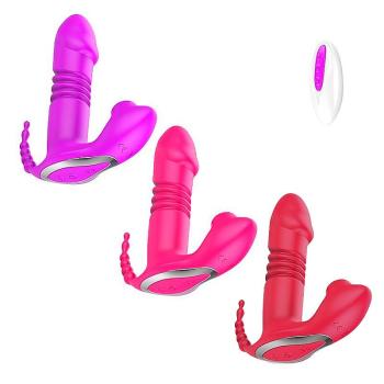 Vibrador Ponto G e Clitóris Vai e Vem Controle SI - 8200