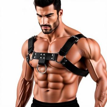 Harness Masculino com Argolas 3,5x100cm SI - 9344