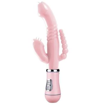 Vibrador Ponto G E Clitóris 3 Em 1 Rosa - 7580