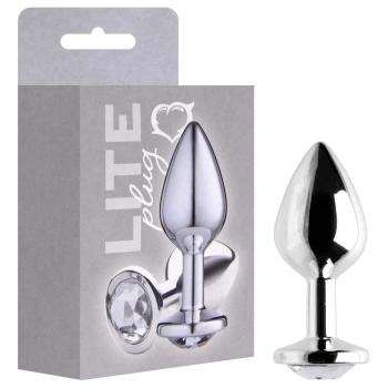 Plug Anal Prata Com Pedra Transparente P Sexy Fantasy - 250