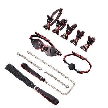 Kit Bondage com Mordaça e Algemas Luxo SI - 8129