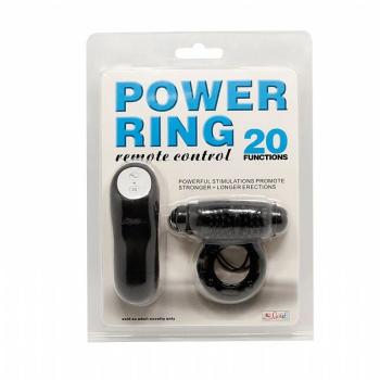 Power Ring Anel Peniano C/ Vibrador a Distância Wireless 20 Funções - 1087