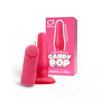 Estimulador Candy Pop com Vibro Bullet - 12,5x3,3cm - 143