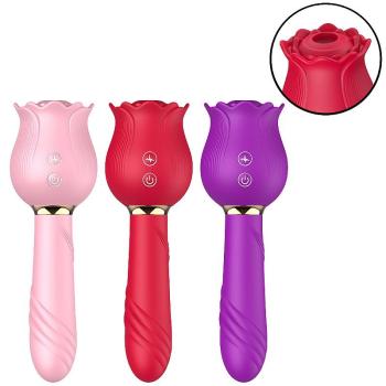 Rosa Vibrador Ponto G e Clitóris Carmim SI - 8881