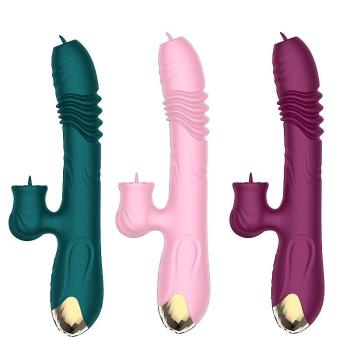 Vibrador Ponto G e Clitóris com Língua SI - 7853