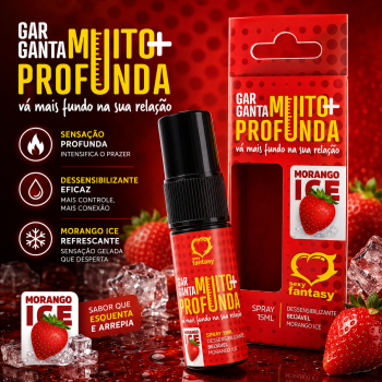 Garganta Muito Mais Profunda Morango 15ml Sexy Fantasy - 5034