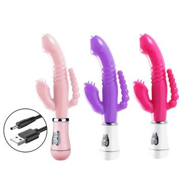 Vibrador 3 em 1 Ponto G Clitóris Recarregável SI - 7581