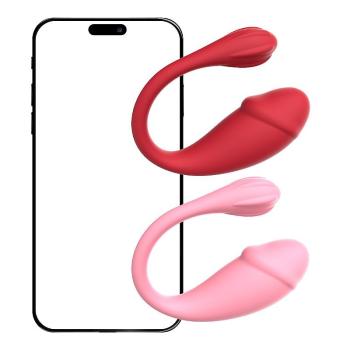 Vibrador de Casal Duplo Estímulo 12 Modos - Controle APP Longa Distância - 9595