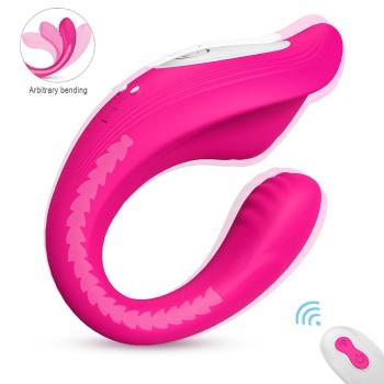 Vibrador de Casal Recarregável Pro com Controle S-Hande - 6892