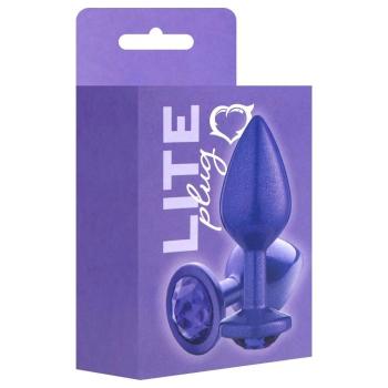 Plug Anal Roxo C/ Glitter e Pedra Roxa M Sexy Fantasy - 272