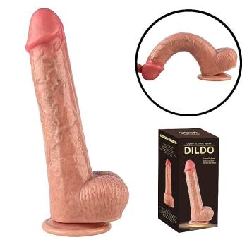Pênis Realístico com Ventosa 22,5x4,3cm Silicone SI - 9930