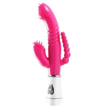 Vibrador Ponto G E Clitóris 3 Em 1 Pink - 7580