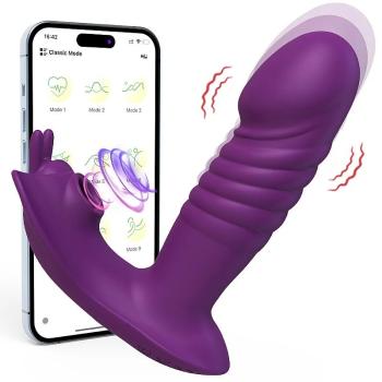 Vibrador de Ponto G e Clitóris com Pulsação - Joyce - APP - 8977