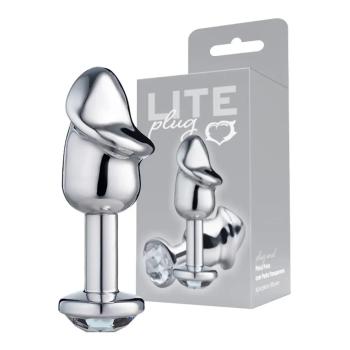 Plug Anal Pênis Prata Com Pedra M Sexy Fantasy - 252