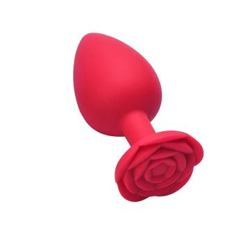 Plug Anal em silicone - Formato de Rosa - Tamanho G - 7910