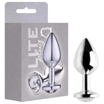 Plug Anal Prata Com Pedra Transparente M Sexy Fantasy - 251