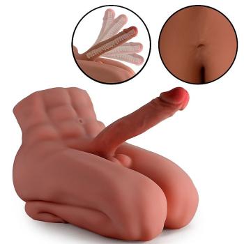 Masturbador Meio Corpo Masculino com Pênis 20cm SI - 9870
