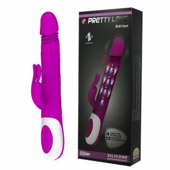 Vibrador Pênis Vai e Vem 12V Adrian Pretty Love - 6110