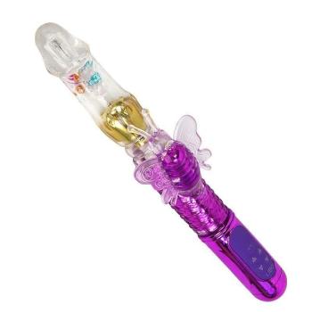 Vibrador Recarregavel Vai e Vem Roxo - 6047