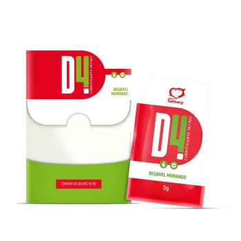 D4 Lubrificante Morango Sachê 5g C/30un Sexy Fantasy - 4011
