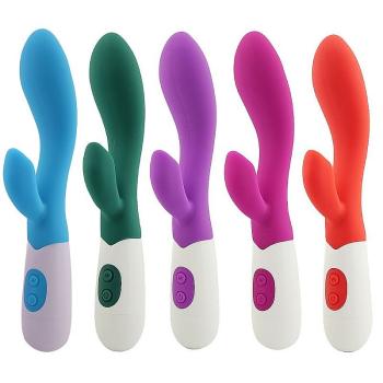 Vibrador de Ponto G e Clitóris Duplo Estímulo Recarregável - 8267