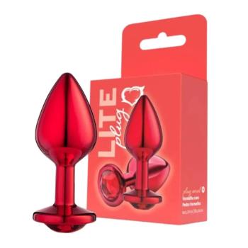 Plug Anal Vermelho C/ Pedra Vermelha M Sexy Fantasy - 257